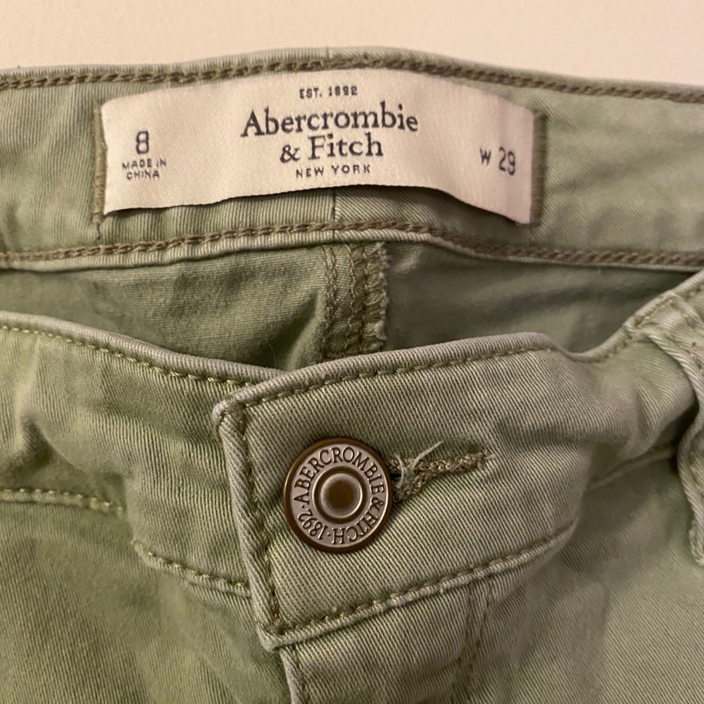 Abercrombie & Fitch light army green colored jeans
